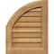 Ekena Millwork Quarter Round Top Left Western Red Cedar Gable Vent w/Decorative Face Frame, 10"W x 36"H GVWQL10X3602RDUWR - alternate 1